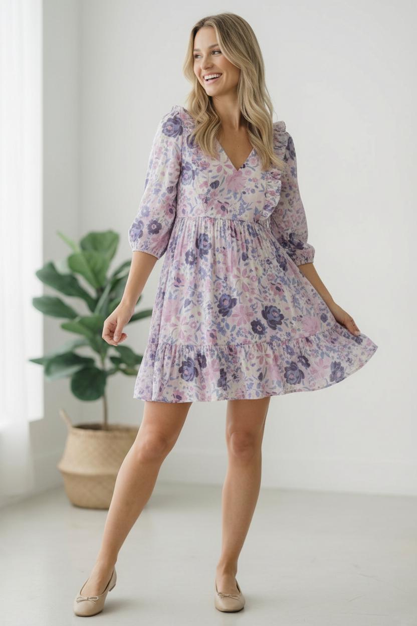 The Sweet Serenade Floral Dress    Joy & Country