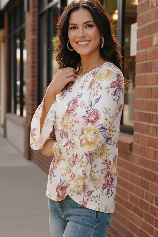 Blossom Lane Bell Sleeve Top    Joy & Country
