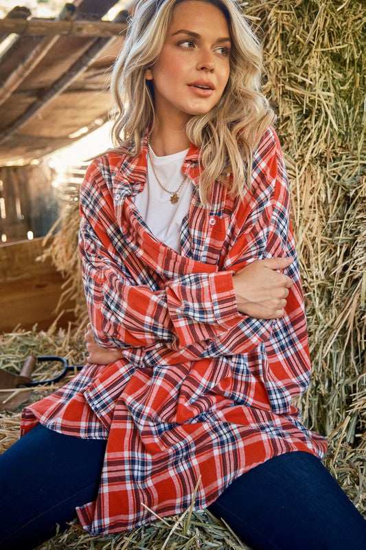 The Fireside Crush Plaid Button Down    Joy & Country