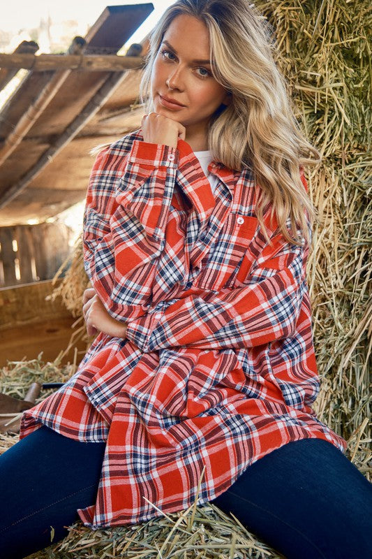 The Fireside Crush Plaid Button Down    Joy & Country