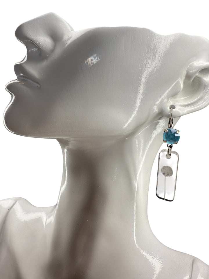 [PRE-ORDER] Crystal Acrylic Floral-Engraved Lever-Back Earrings [SHIPS IN 1-2 WEEKS]