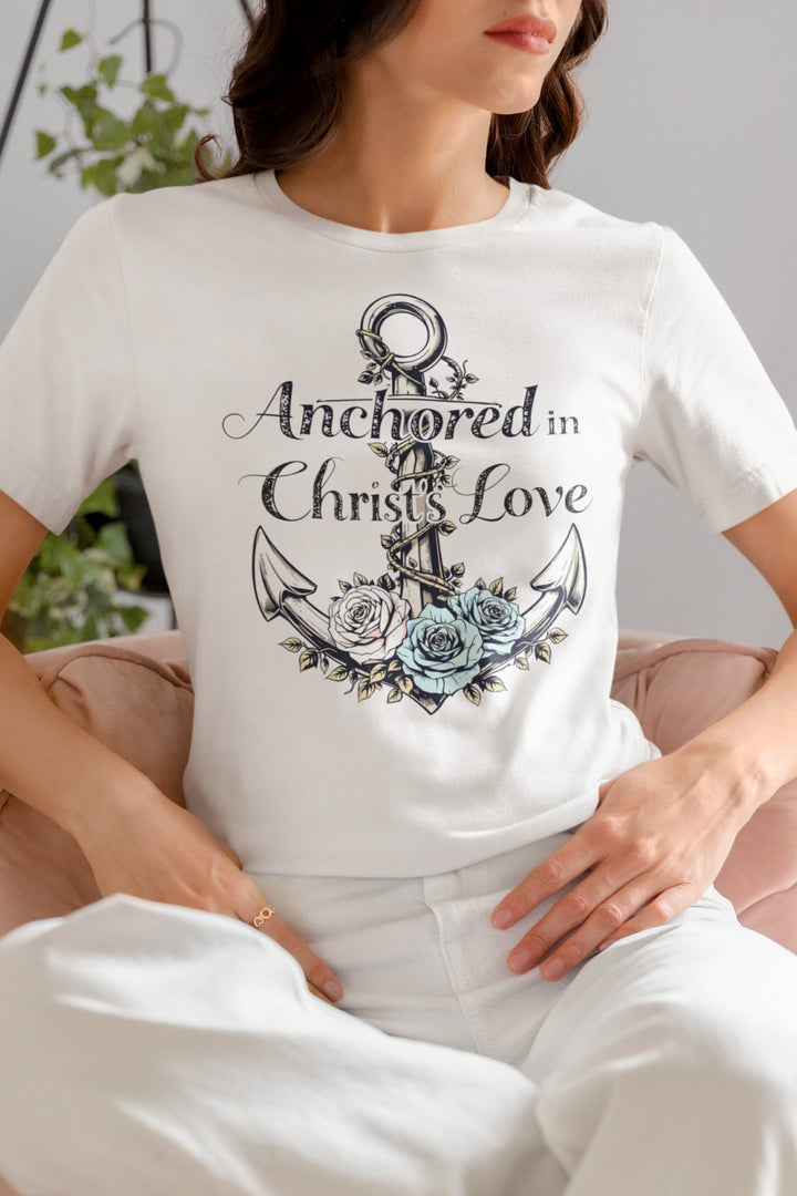 Anchored In Christ's Love - Unisex Crew-Neck Tee - Joy & Country