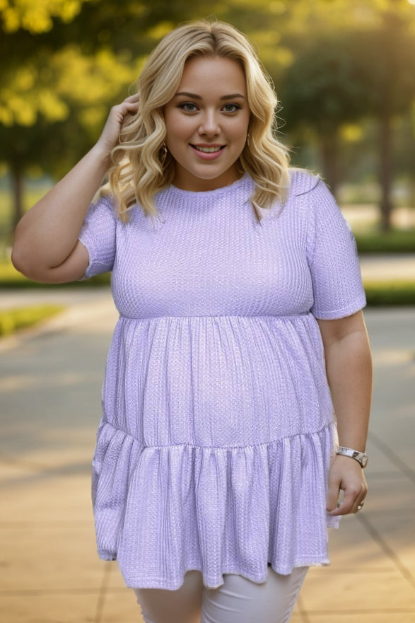 Heather Lilac Tiered Tunic