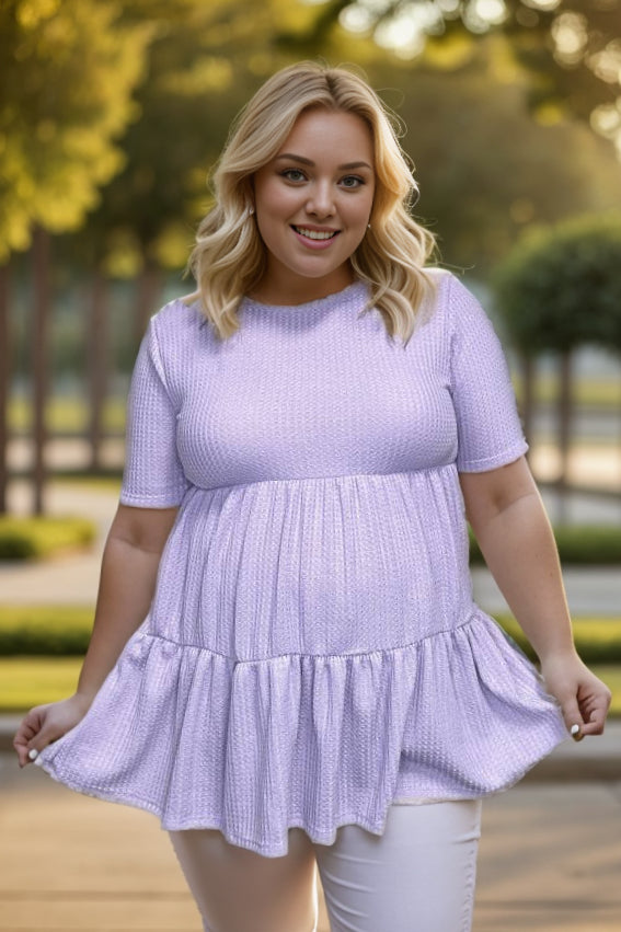 Heather Lilac Tiered Tunic