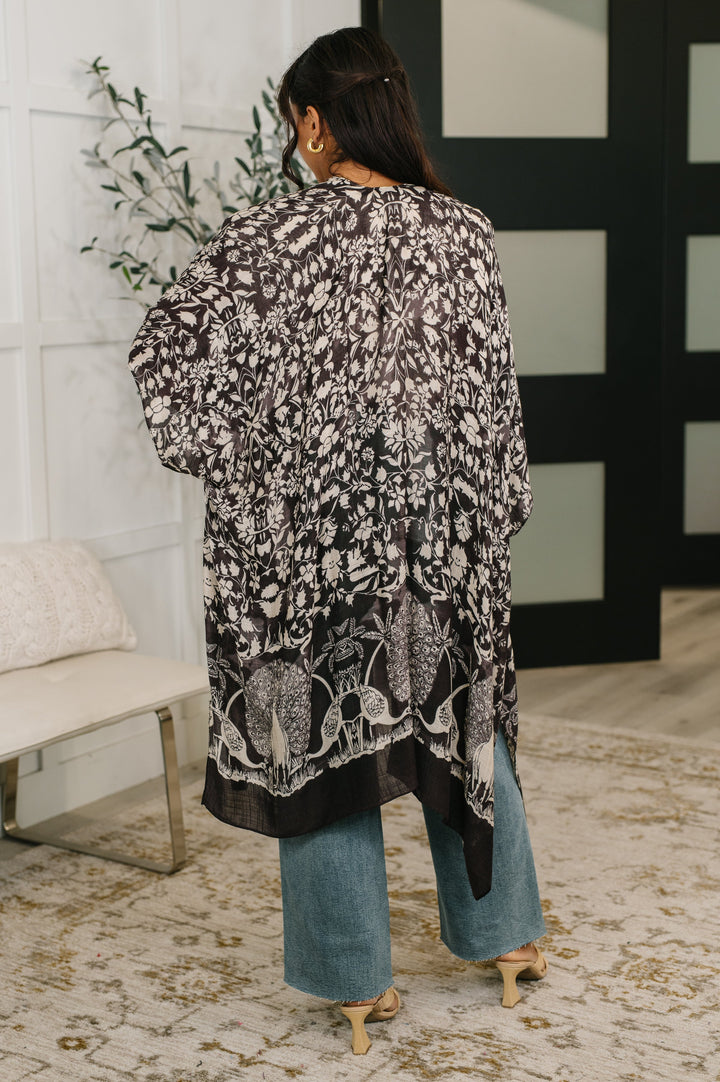 Bella Vida Open Front Floral Print Kimono   Womens Joy & Country