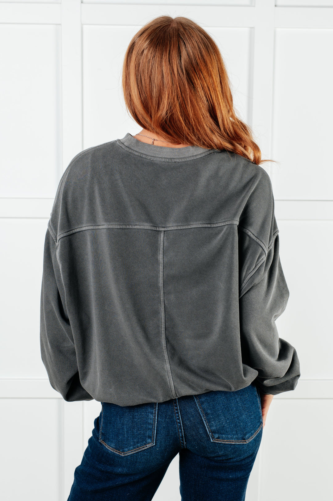Comfy Days Soft Fleece Pullover - Ash Black - Joy & Country