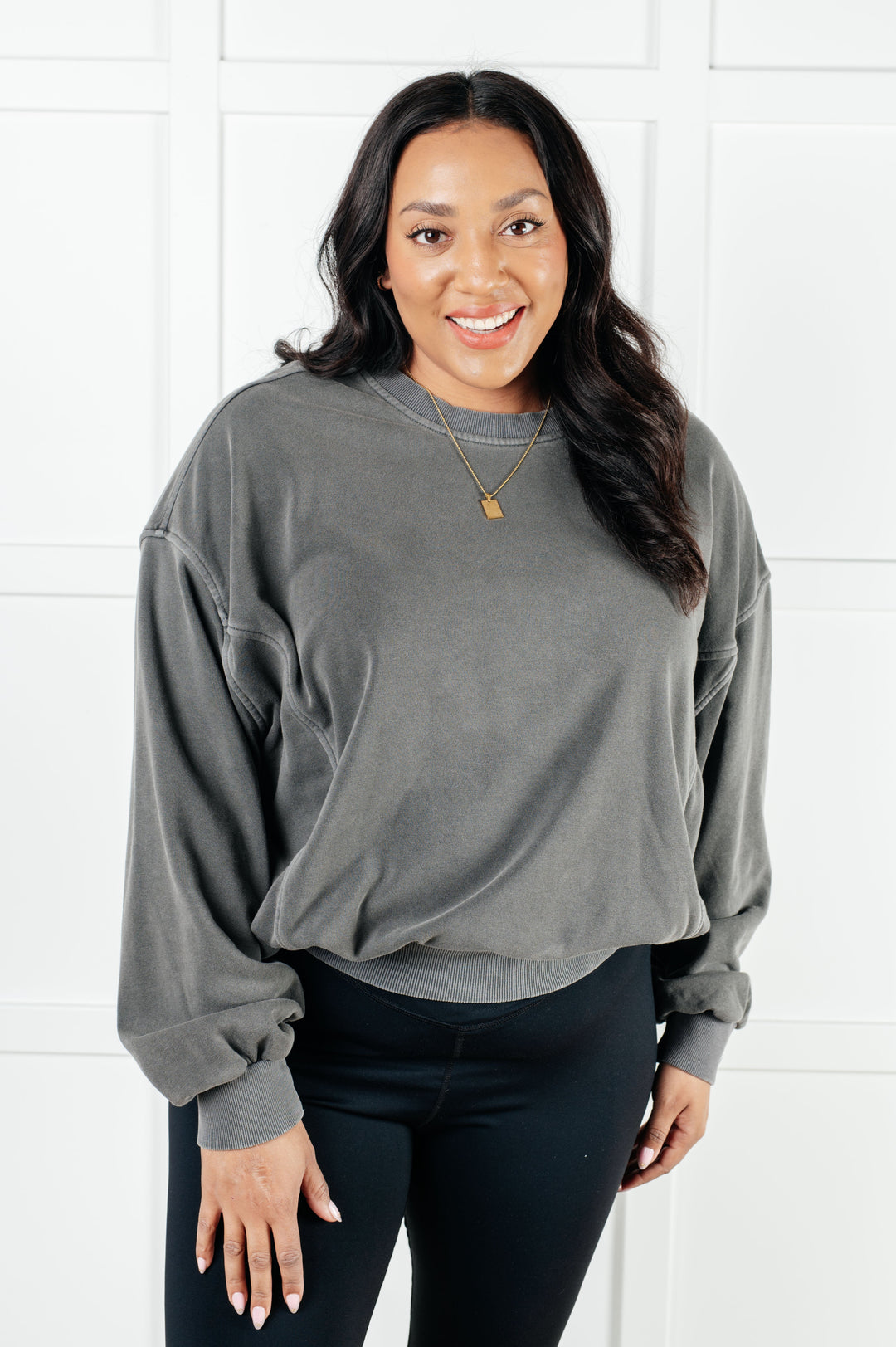 Comfy Days Soft Fleece Pullover - Ash Black - Joy & Country