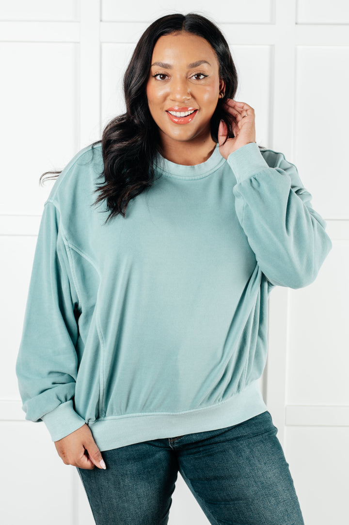 Comfy Days Soft Fleece Pullover - Blue Grey - Joy & Country