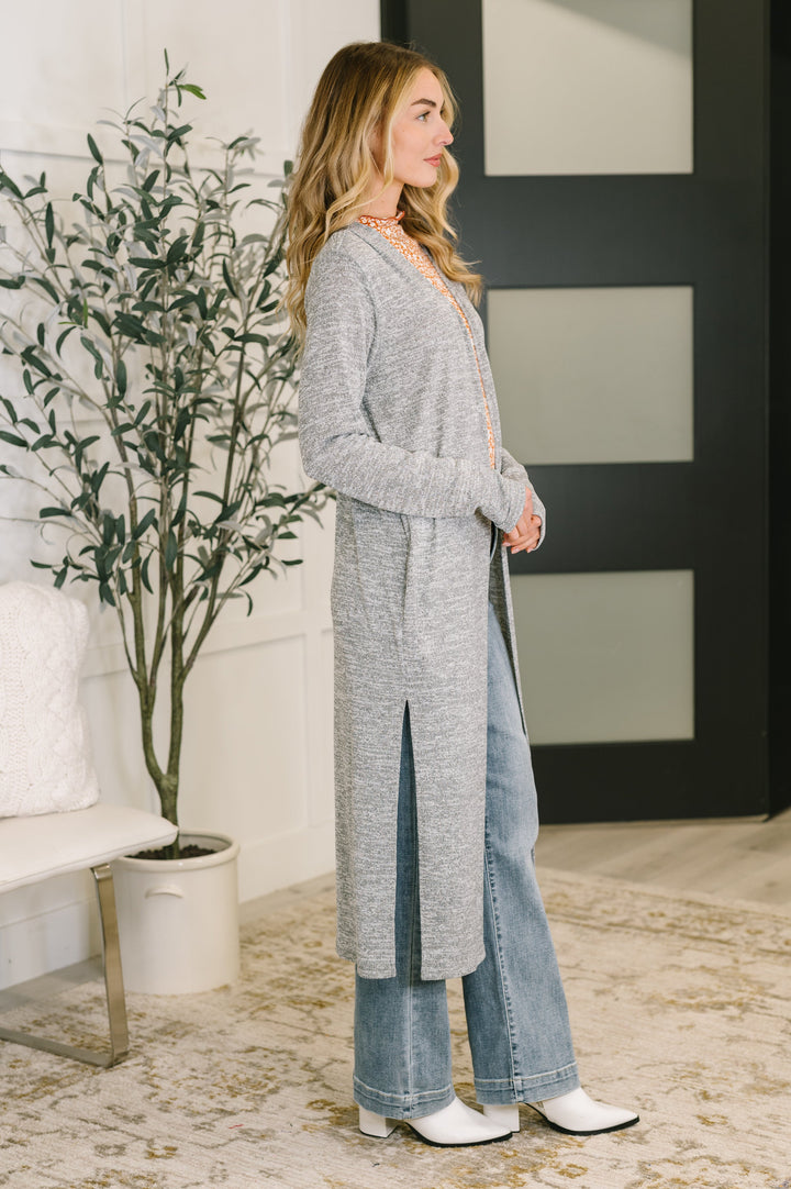 Call Me Wonderful Longline Cardigan in Grey   Womens Joy & Country