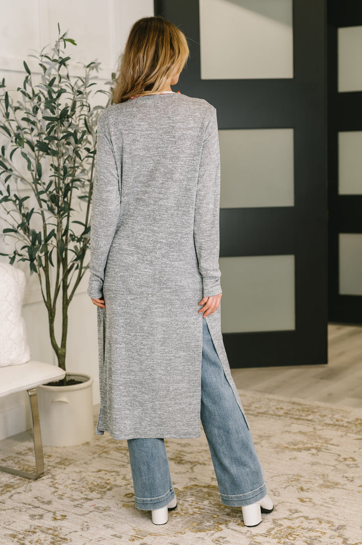 Call Me Wonderful Longline Cardigan in Grey   Womens Joy & Country