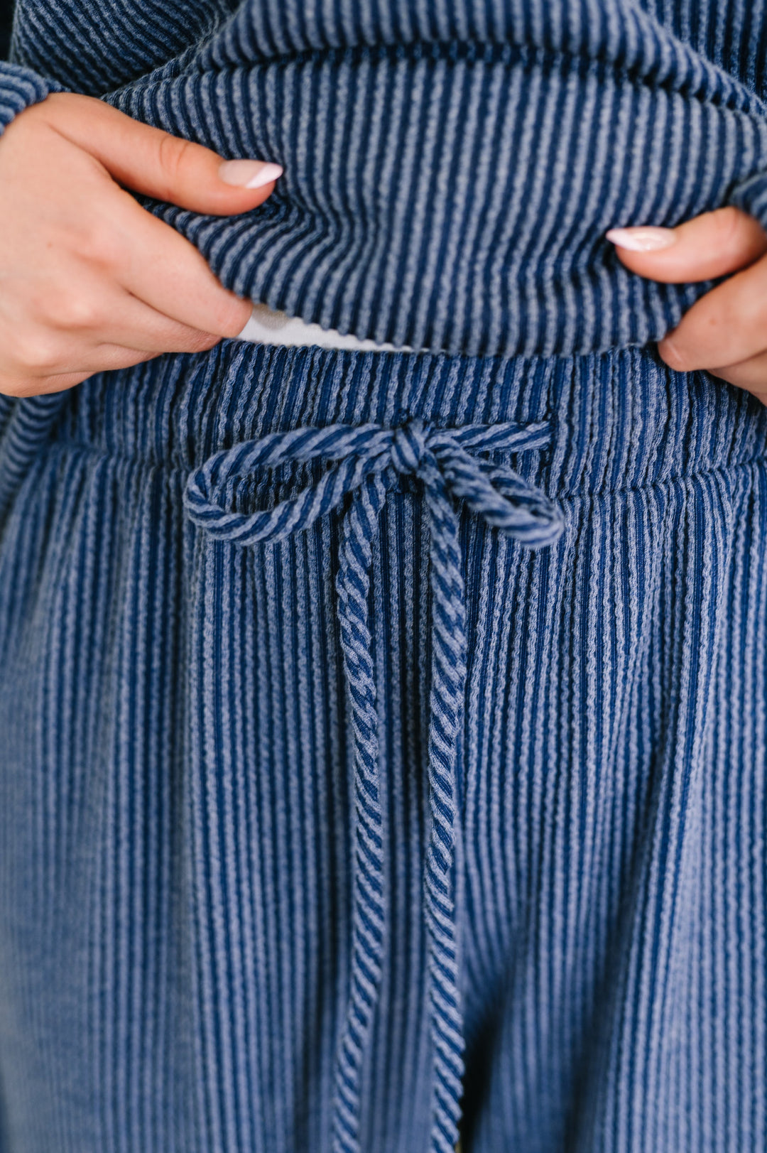 Certified Chiller Contrast Stripe Straight Leg Bottoms in Navy   Womens Joy & Country