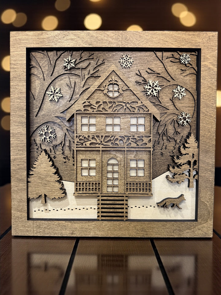 [PRE-ORDER] Christmas Scenes 3D Handmade Wooden Signs | Made in the USA [SHIPS IN 1-2 WEEKS]