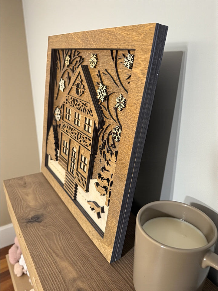 [PRE-ORDER] Christmas Scenes 3D Handmade Wooden Signs | Made in the USA [SHIPS IN 1-2 WEEKS]