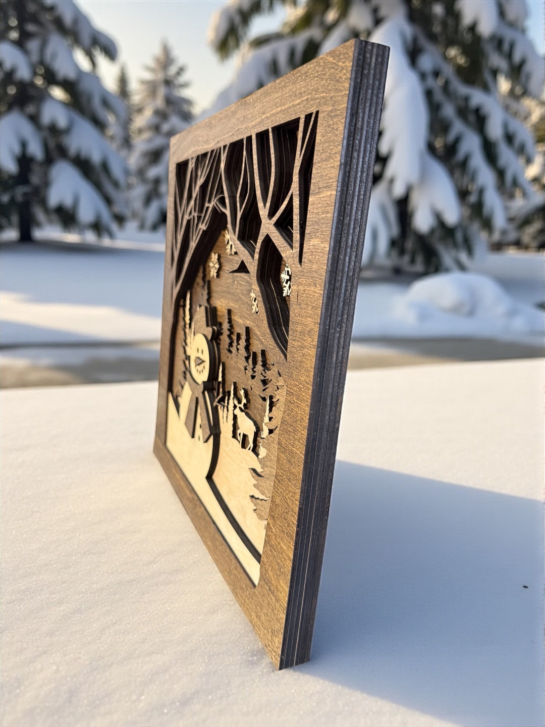 [PRE-ORDER] Christmas Scenes 3D Handmade Wooden Signs | Made in the USA [SHIPS IN 1-2 WEEKS]