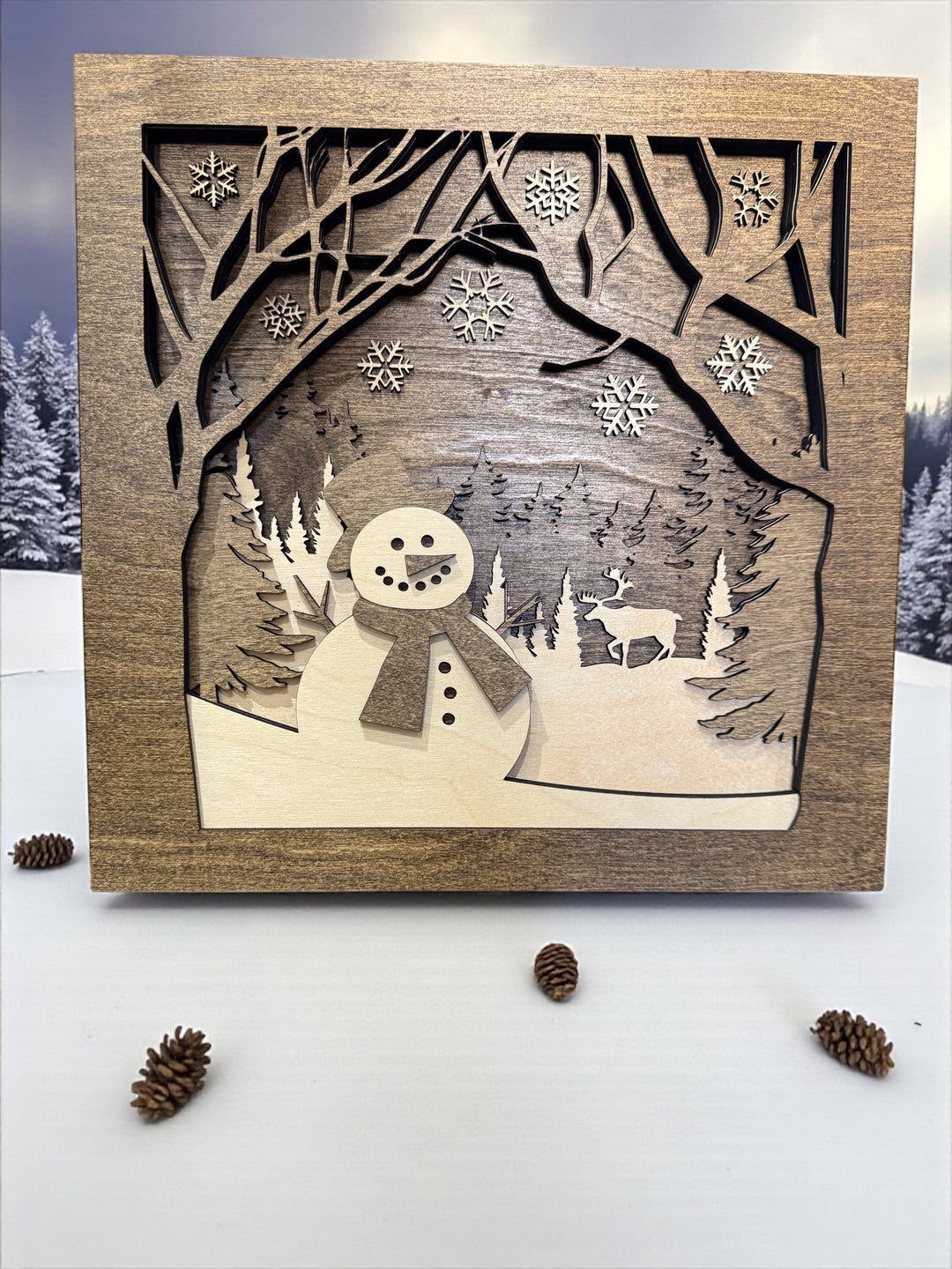 [PRE-ORDER] Christmas Scenes 3D Handmade Wooden Signs | Made in the USA [SHIPS IN 1-2 WEEKS]