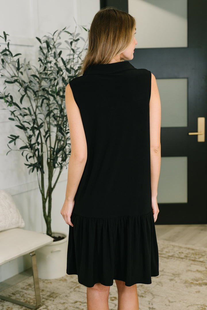 Coral Sands Collared Tank Dress in Black   Womens Joy & Country