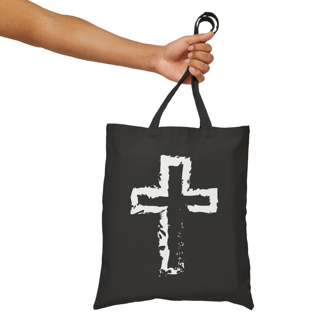 The Cross Is Life; He Is Risen - Cotton Canvas Tote Bag