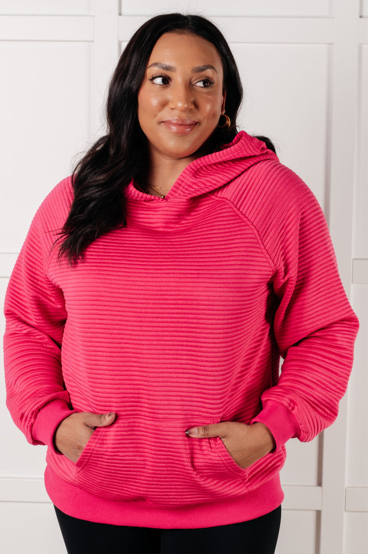 Casual Play Textured Hoodie - Rose - Joy & Country