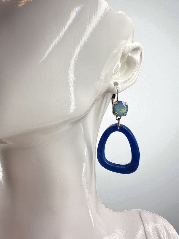 [PRE-ORDER] Crystal Acrylic Open Drop Lever-Back Earrings [SHIPS IN 1-2 WEEKS]