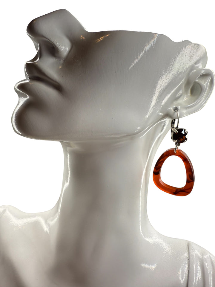[PRE-ORDER] Crystal Acrylic Open Drop Lever-Back Earrings [SHIPS IN 1-2 WEEKS]