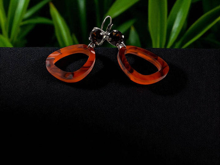 [PRE-ORDER] Crystal Acrylic Open Drop Lever-Back Earrings [SHIPS IN 1-2 WEEKS]