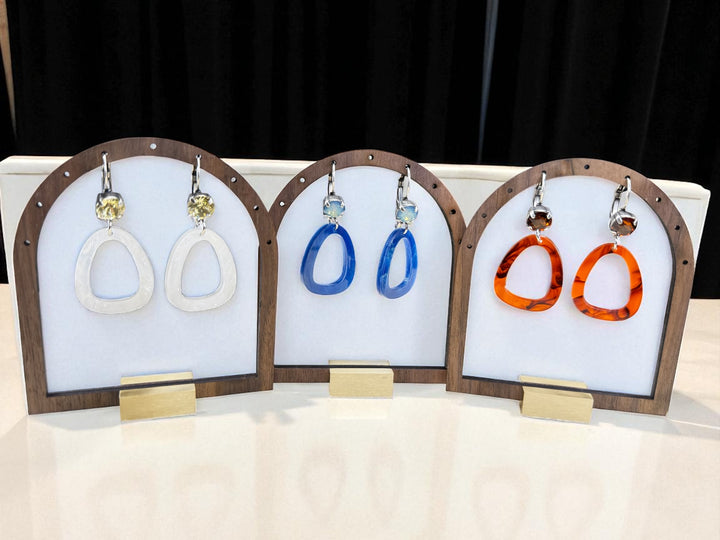 [PRE-ORDER] Crystal Acrylic Open Drop Lever-Back Earrings [SHIPS IN 1-2 WEEKS]