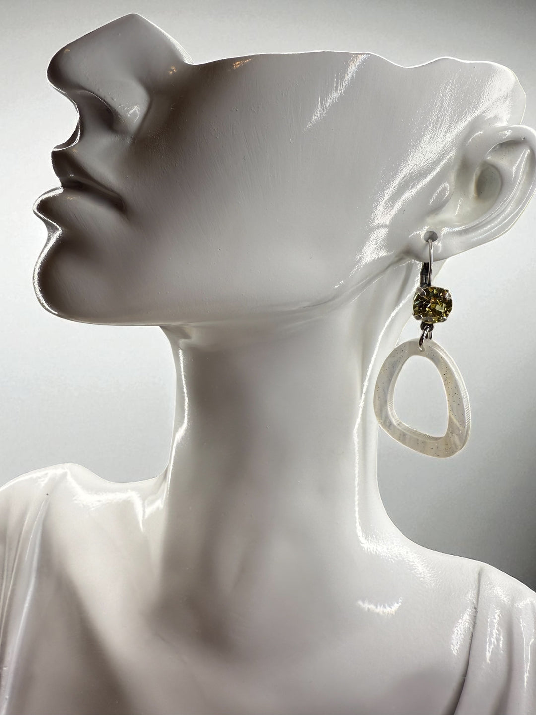 [PRE-ORDER] Crystal Acrylic Open Drop Lever-Back Earrings [SHIPS IN 1-2 WEEKS]
