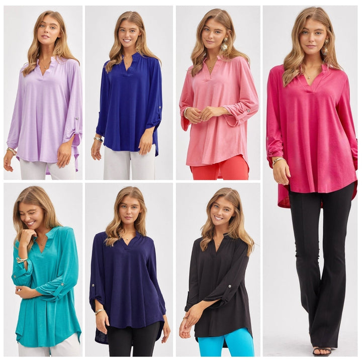 Flattering Fit 3/4-Sleeve Top   Shirts & Tops Joy & Country
