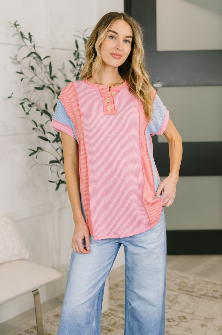 Don't Stop Til' You Get Enough Color Block Top   Womens Joy & Country
