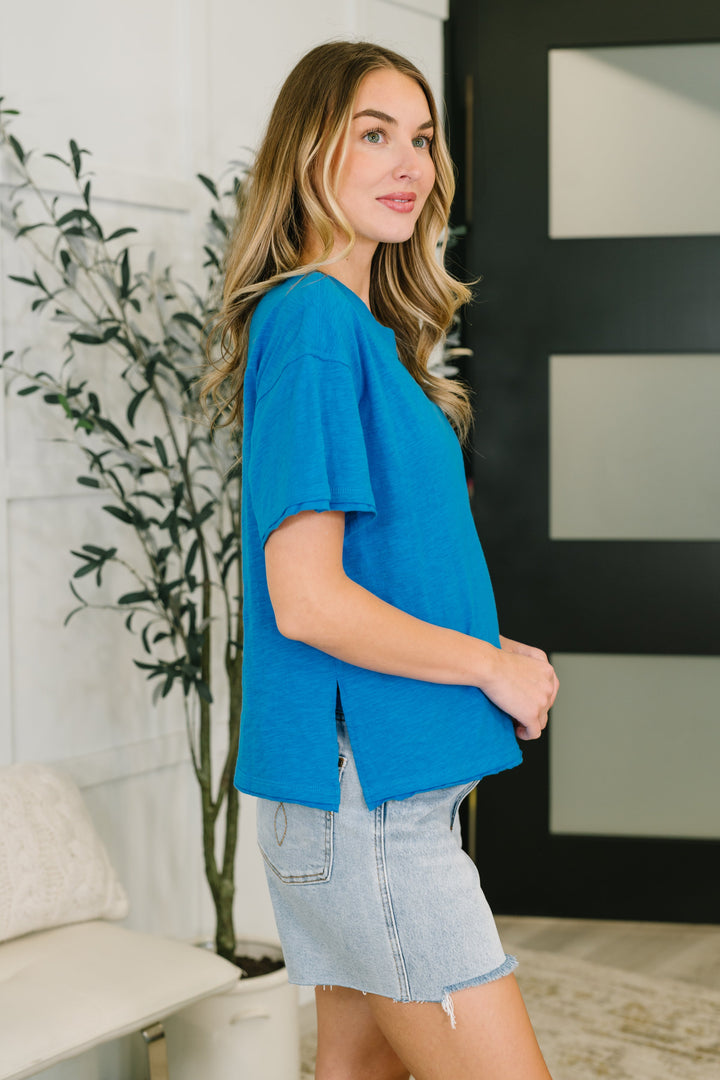 Effortless Edit Boxy Tee in Deep Sky   Womens Joy & Country