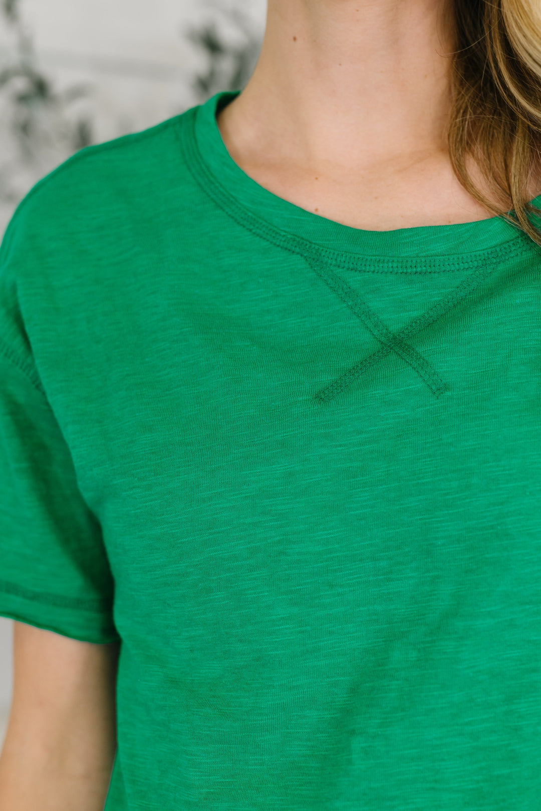 Effortless Edit Boxy Tee in Kelly Green   Womens Joy & Country