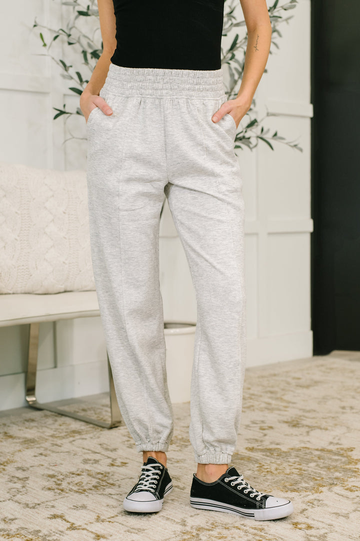 Every Second, Every Hour Jogger Bottoms in Heather Grey   Womens Joy & Country