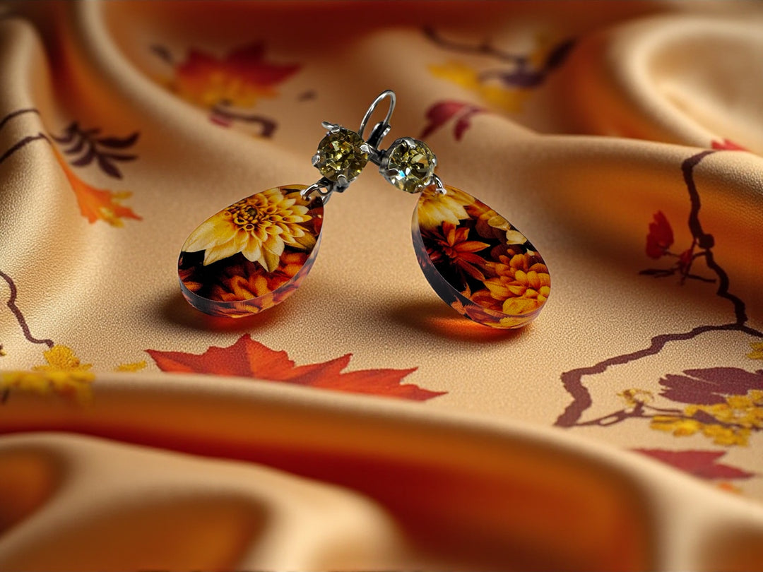 [PRE-ORDER] Crystal Acrylic Tear Drop Lever-Back Earrings [SHIPS IN 1-2 WEEKS]