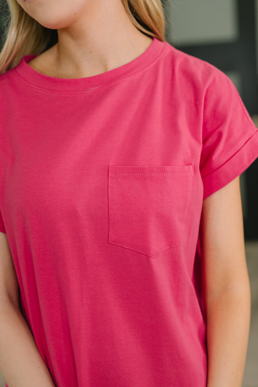 Fix You Right Up Short Sleeve Midi Dress in Hot Pink   Womens Joy & Country