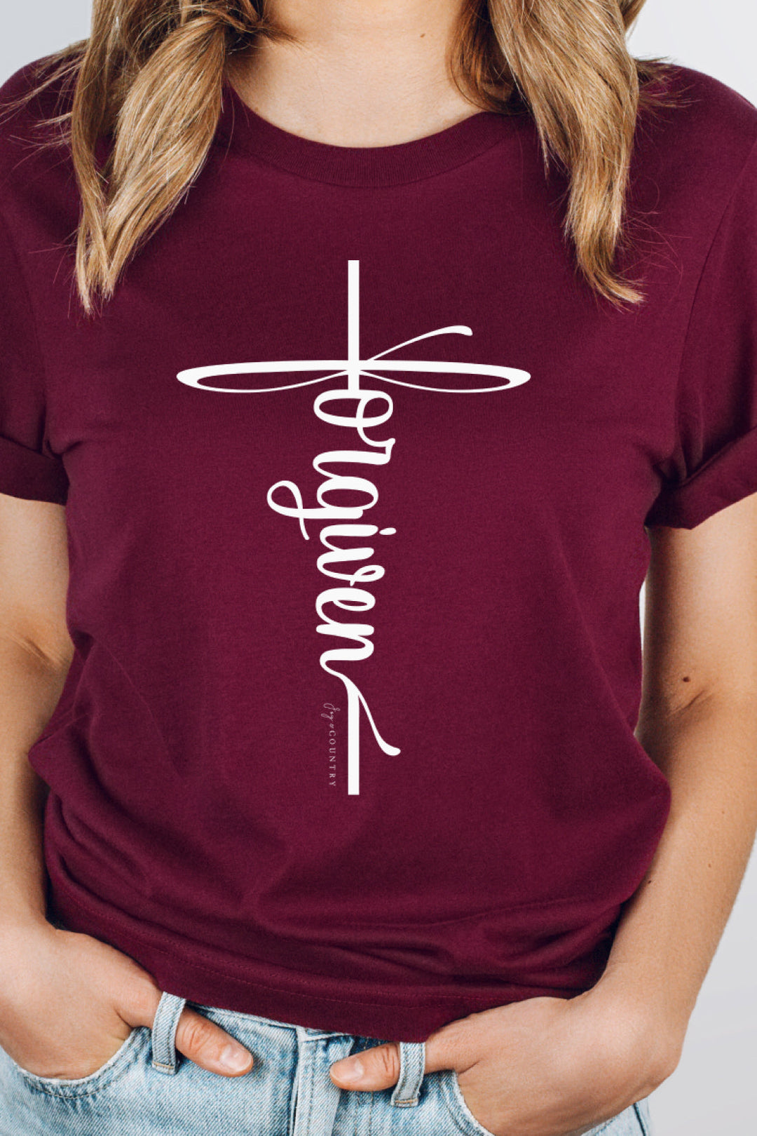 Forgiven Cross - Unisex Crew-Neck Tee   T-Shirt Joy & Country