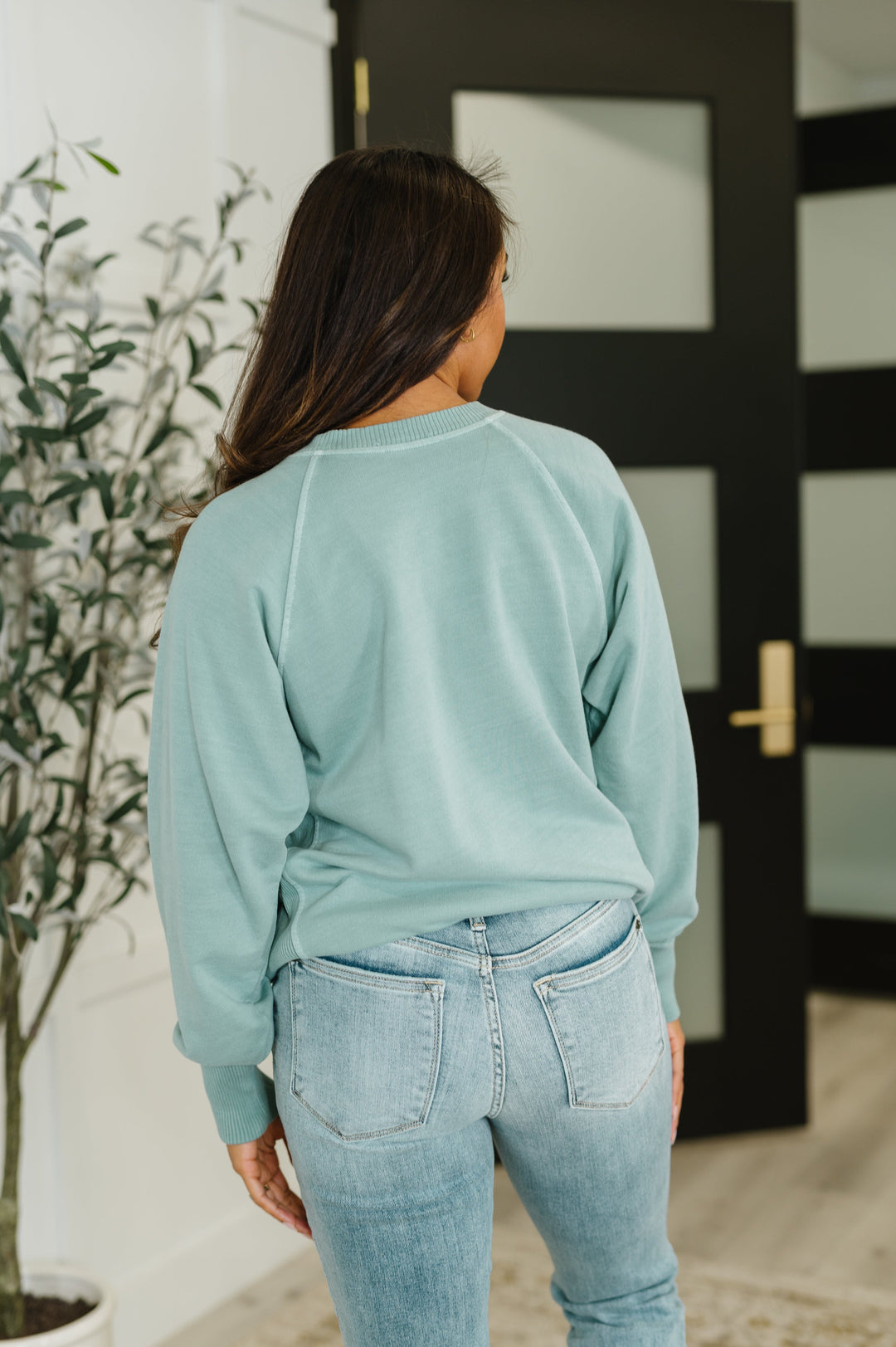 For the Experience Relaxed Pullover in Ash Blue   Womens Joy & Country