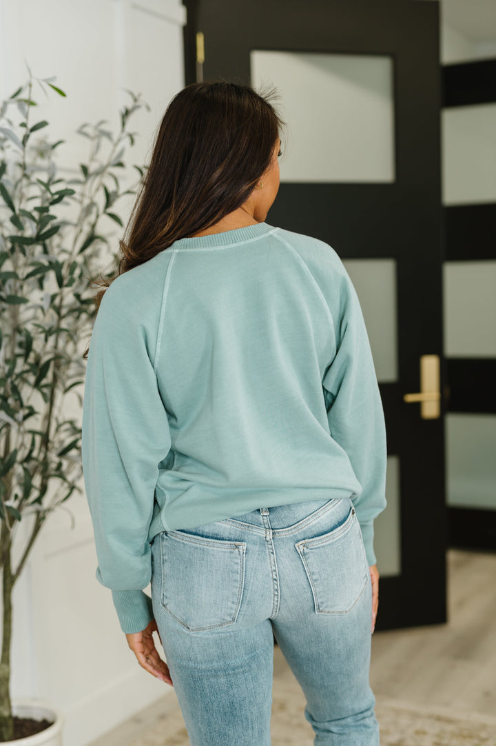 For the Experience Relaxed Pullover in Ash Blue   Womens Joy & Country