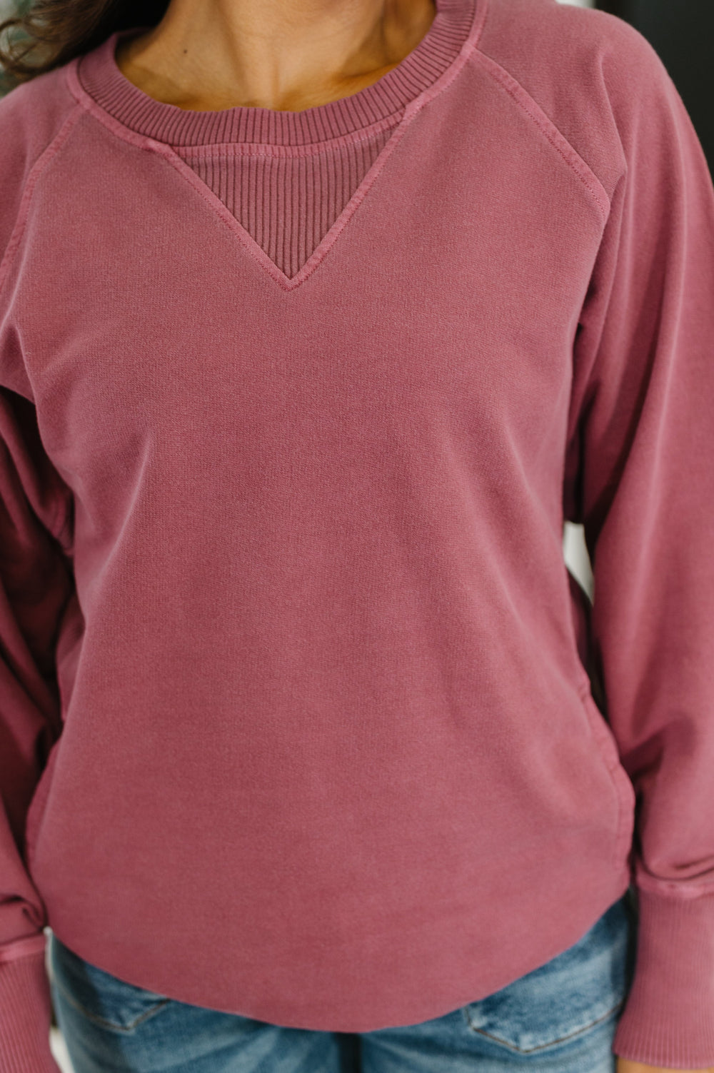 For the Experience Relaxed Pullover in Cabernet   Womens Joy & Country