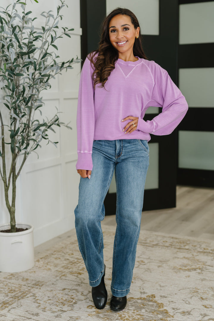 For the Experience Relaxed Pullover in Lavender   Womens Joy & Country