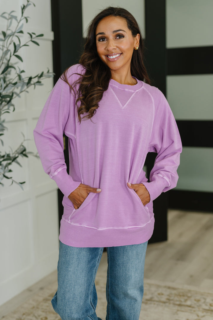 For the Experience Relaxed Pullover in Lavender   Womens Joy & Country