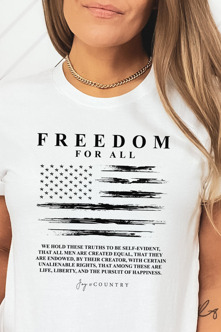 Freedom for All - Unisex Crew-Neck Tee   T-Shirt Joy & Country