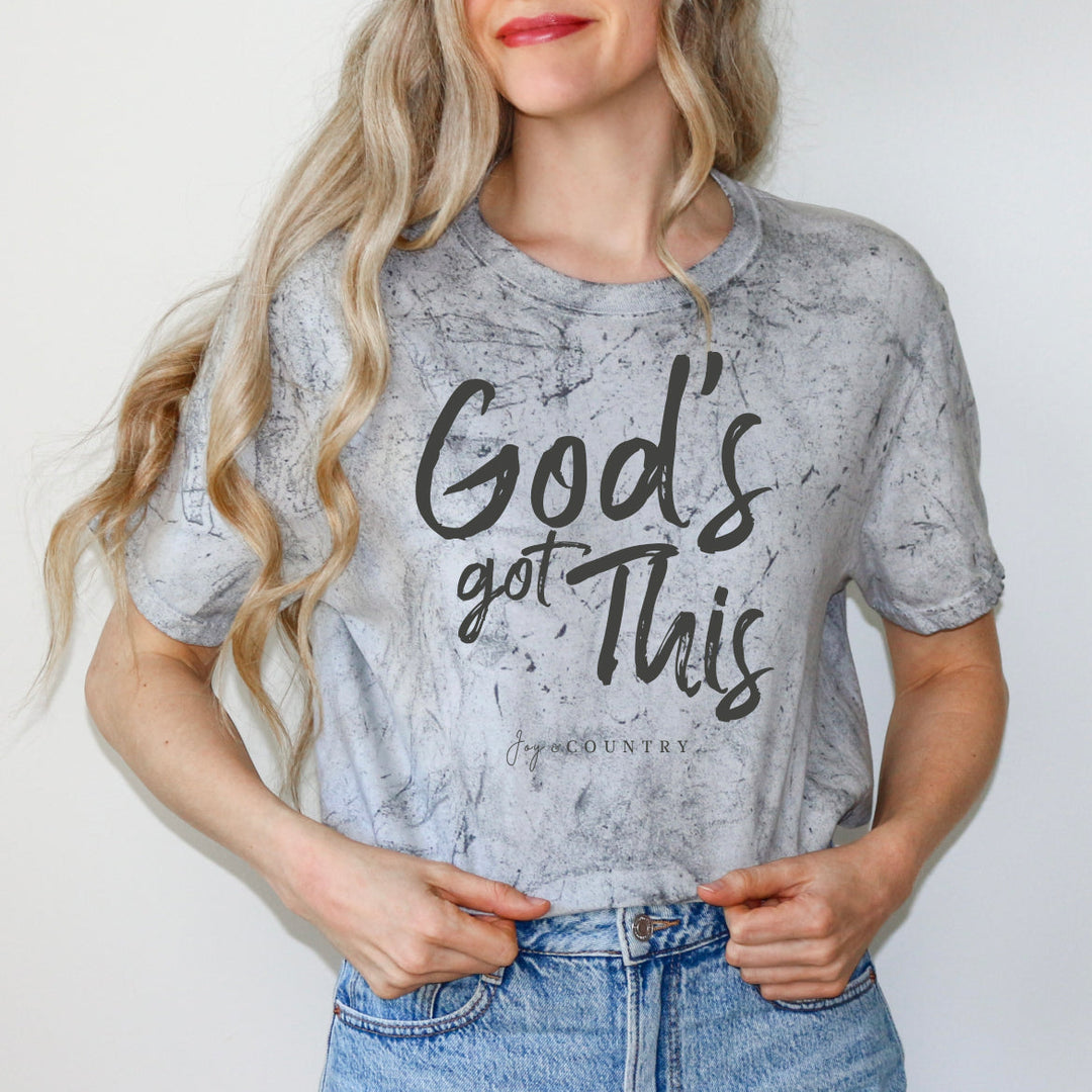 God's Got This Tie-Dye - Premium Unisex Heavyweight Crew-Neck Tee   T-Shirt Joy & Country