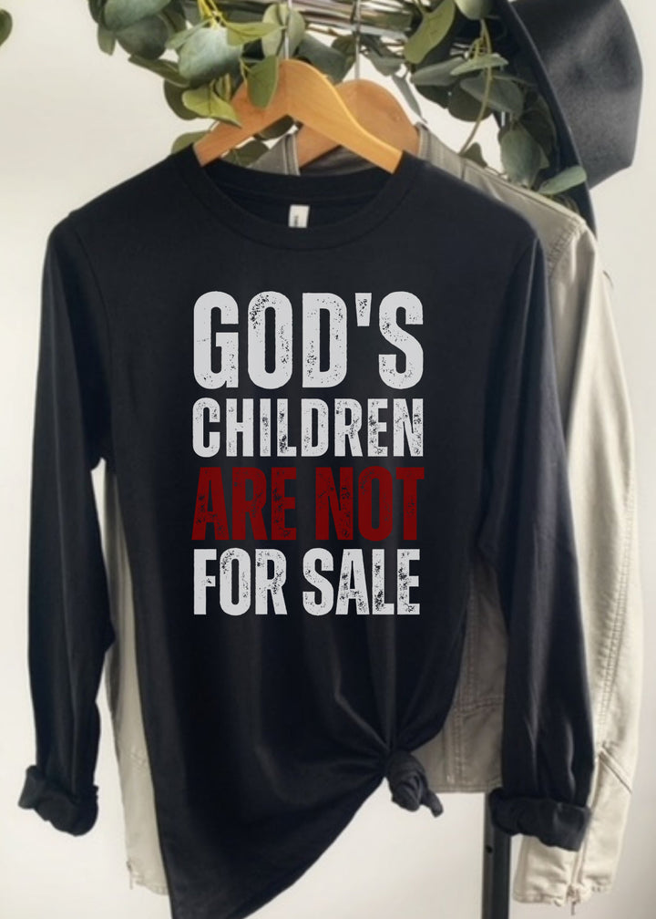 God's Children Are Not For Sale - Unisex Long-Sleeve Tee   Long-sleeve Joy & Country