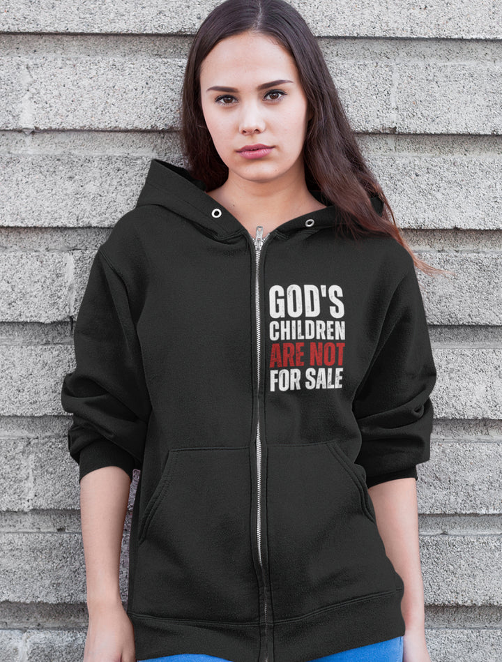 God's Children Are NOT For Sale - Unisex Zip-Up Hoodie Sweatshirt