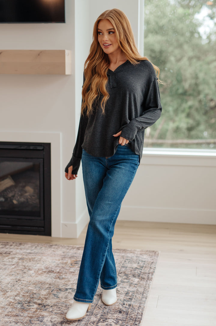 Good Luck Charm Long Sleeve Top   Tops Joy & Country