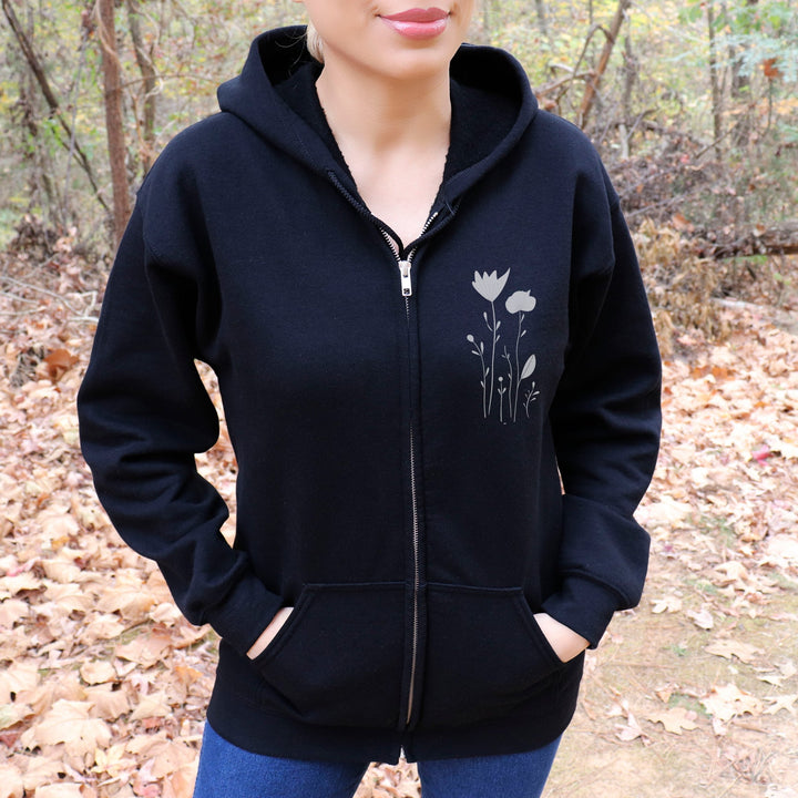 Grow In Grace 2 Peter 3:18 (2-Sided Front & Back Print) - Unisex Zip-Up Hoodie Sweatshirt   Hoodie Joy & Country