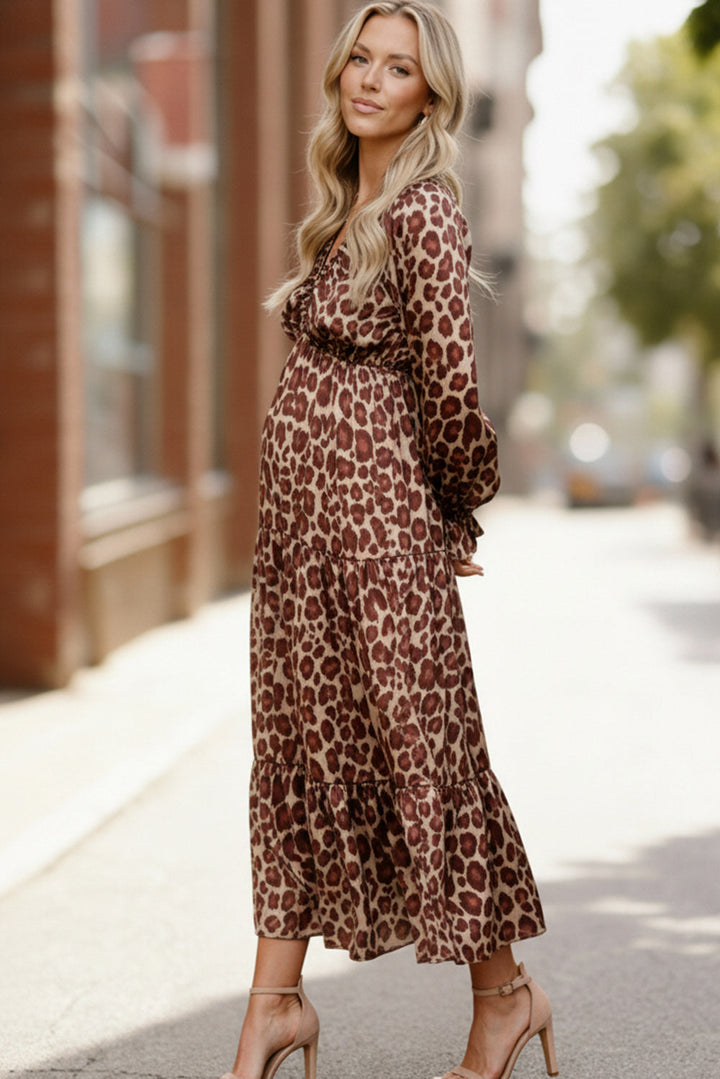 Wild Grace Leopard Maxi Dress    Joy & Country