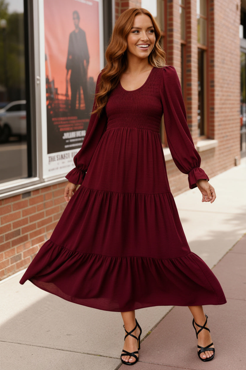 Burgundy Magic Maxi Dress    Joy & Country