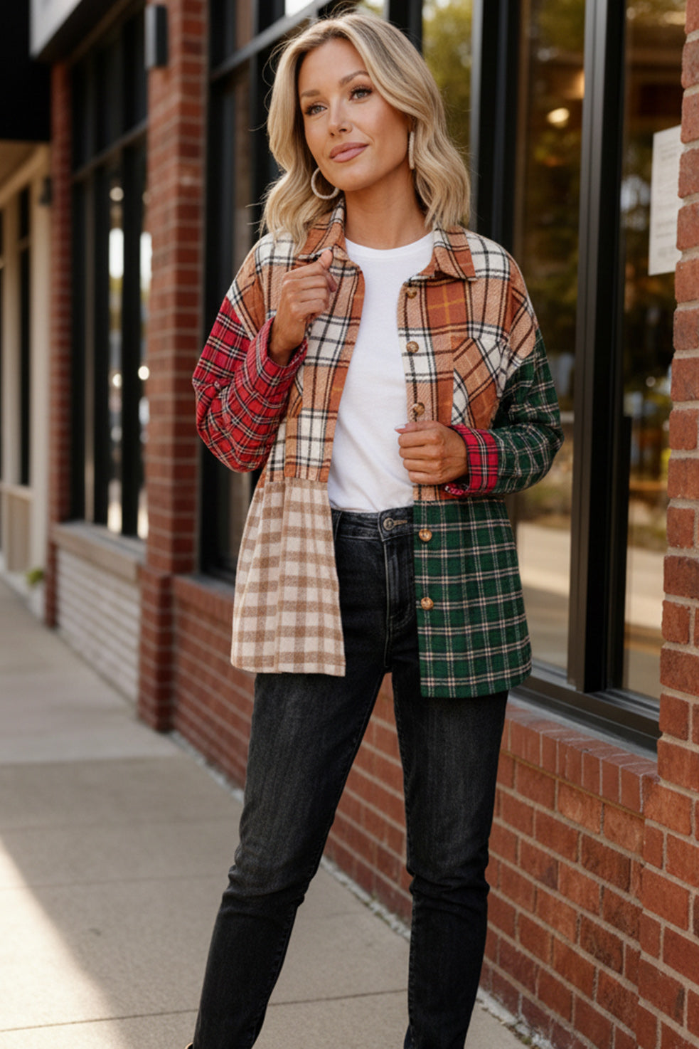 The Patchwork Party Shacket    Joy & Country