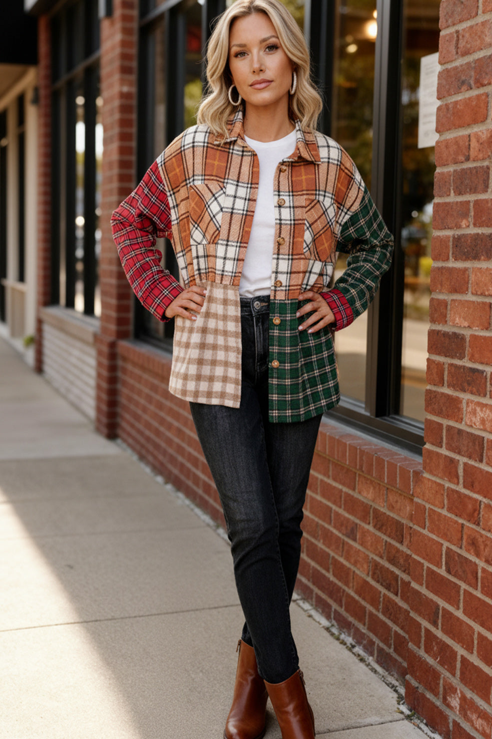 The Patchwork Party Shacket    Joy & Country